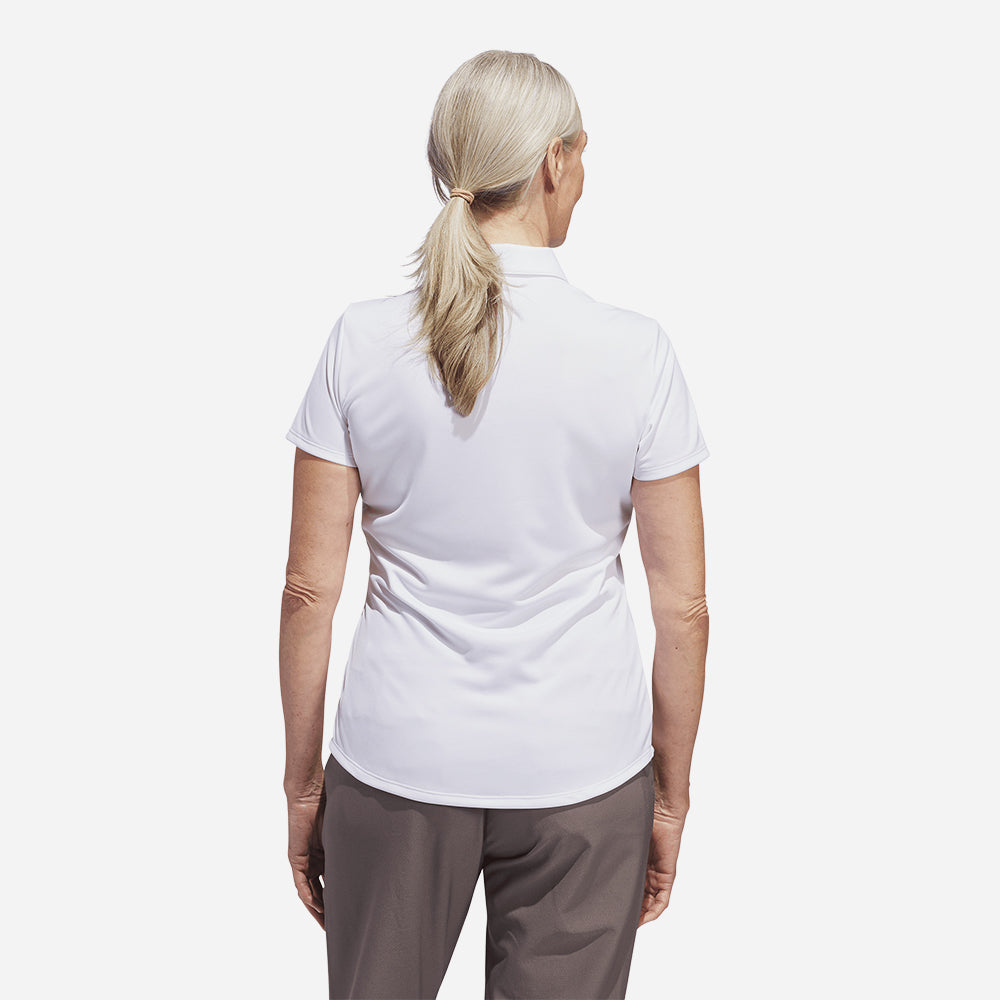 Áo Polo Nữ Adidas Solid Performance Short Sleeve - Trắng - Supersports Vietnam