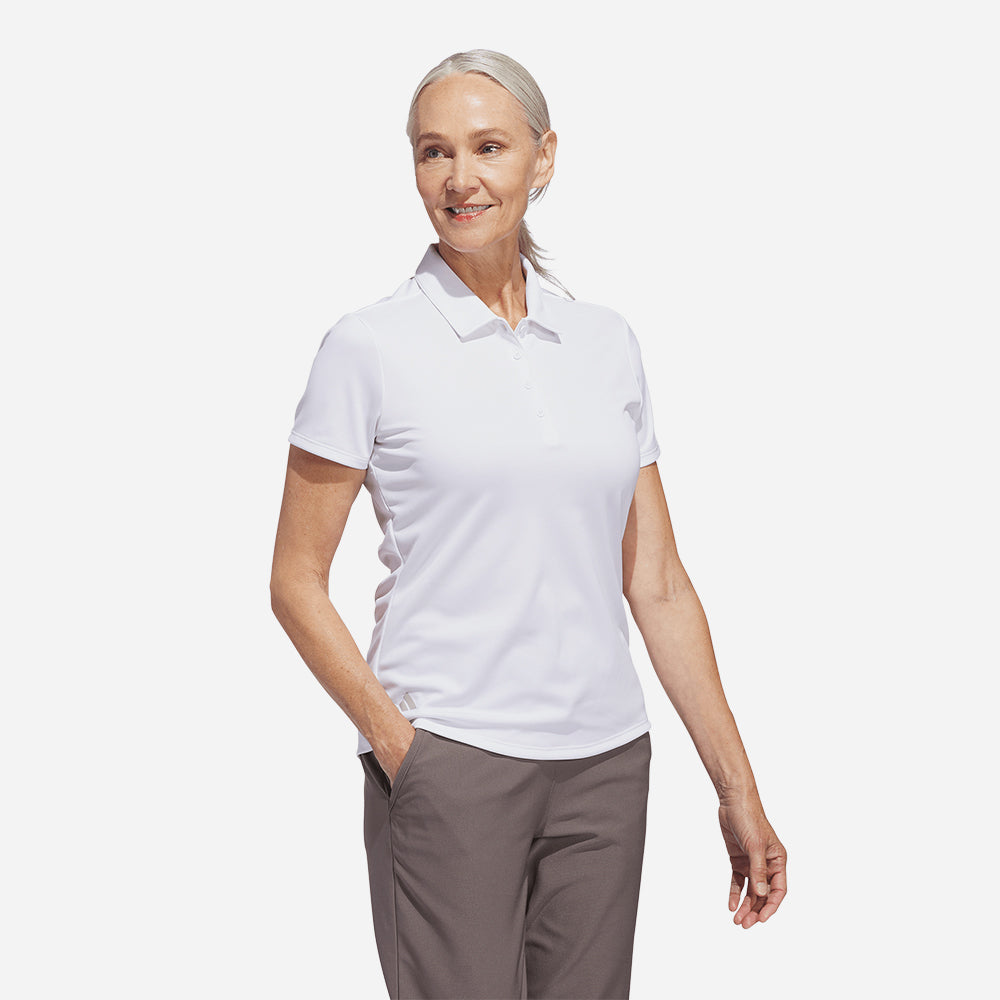 Áo Polo Nữ Adidas Solid Performance Short Sleeve - Trắng - Supersports Vietnam