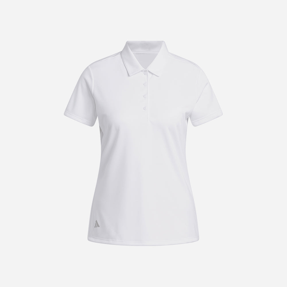 Áo Polo Nữ Adidas Solid Performance Short Sleeve - Trắng - Supersports Vietnam