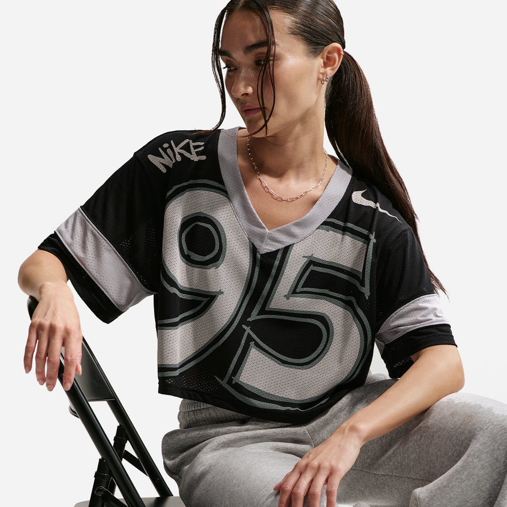 Áo Crop-Top Nữ Nike Sportswear Oversized - Đen - Supersports Vietnam