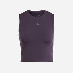 Women's Adidas Hiit Crop Heat.Rdy Tank Top - Purple