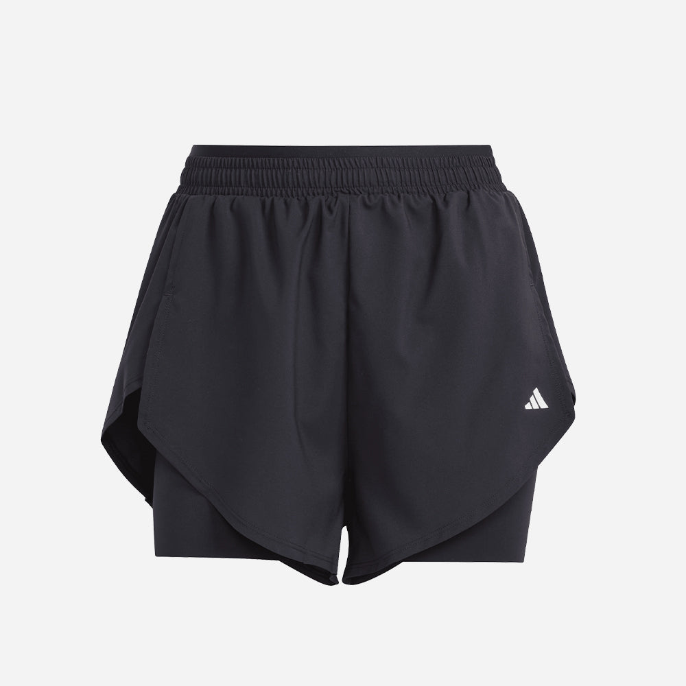 Quần Ngắn Thể Thao Nữ Adidas Designed For Training 2-In-1 - Đen - Supersports Vietnam