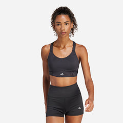 Women's Adidas Fastim L Hs Sport Bra - Black