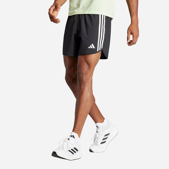 Men's Adidas Own The Run 3-Stripes Shorts - Black