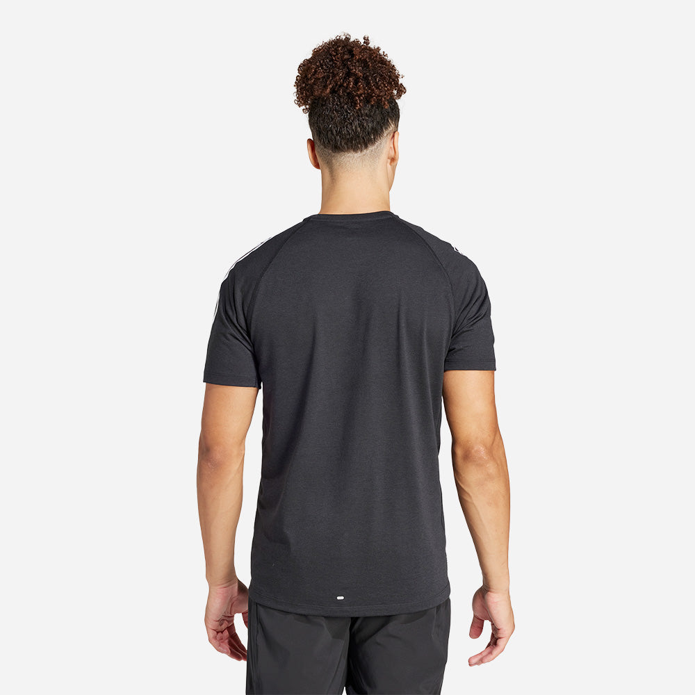 Áo Thun Nam Adidas Own The Run 3-Stripes - Đen - Supersports Vietnam