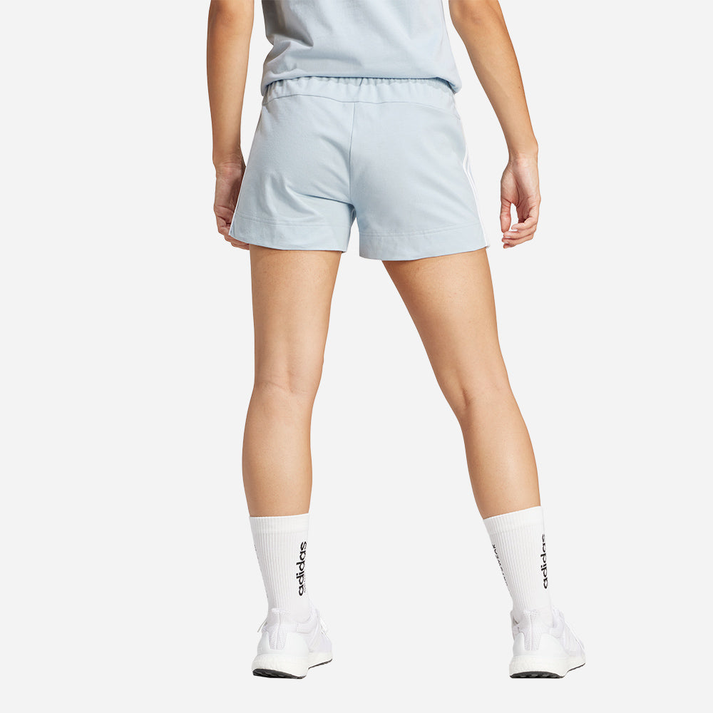 Quần Ngắn Nữ Adidas Essentials Slim 3-Stripes - Xanh Dương - Supersports Vietnam