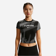 Áo Crop-Top Nữ Nike Sportswear Chill Knit Slim - Đen