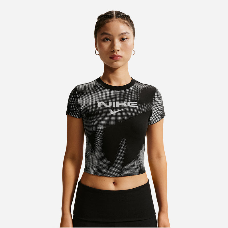 Áo Crop-Top Nữ Nike Sportswear Chill Knit Slim - Đen