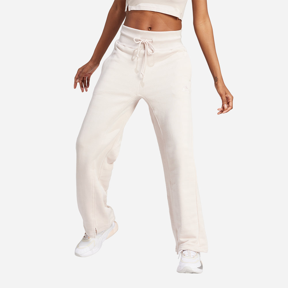 Quần Dài Thể Thao Nữ Adidas Lounge French Terry Straight Leg - Hồng - Supersports Vietnam