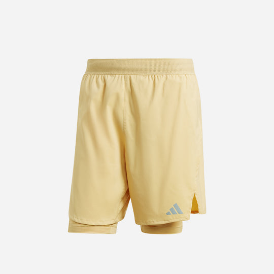 Men's Adidas Hiit Workout Heat.Rdy 2-In-1 Shorts - Yellow
