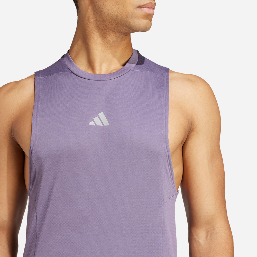 Men's Adidas Designed For Training Workout Tank Top Purple