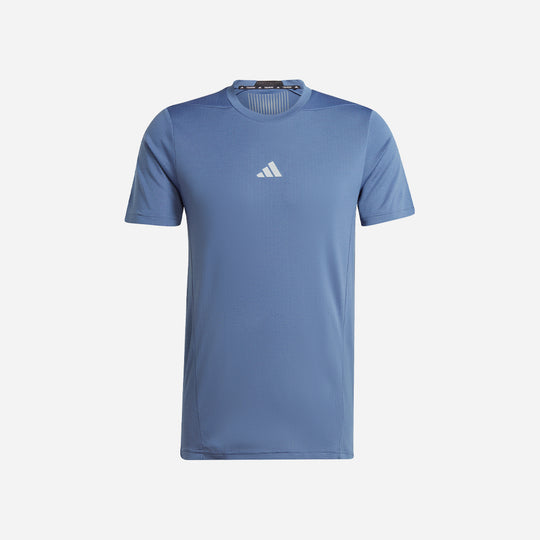 Men's Adidas Designed For Training Hiit Workout Heat.Rdy T-Shirt - Blue
