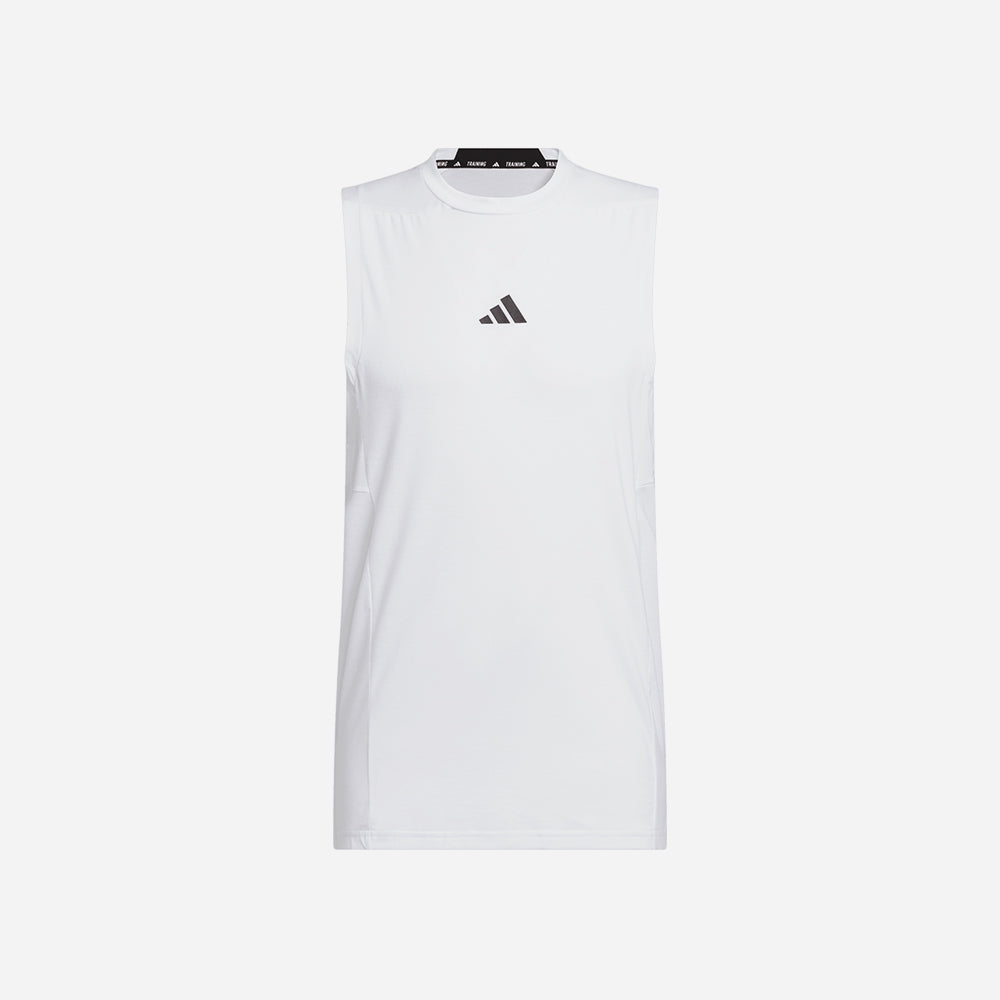 Áo Ba Lỗ Nam Adidas Designed For Training Workout - Trắng - Supersports Vietnam