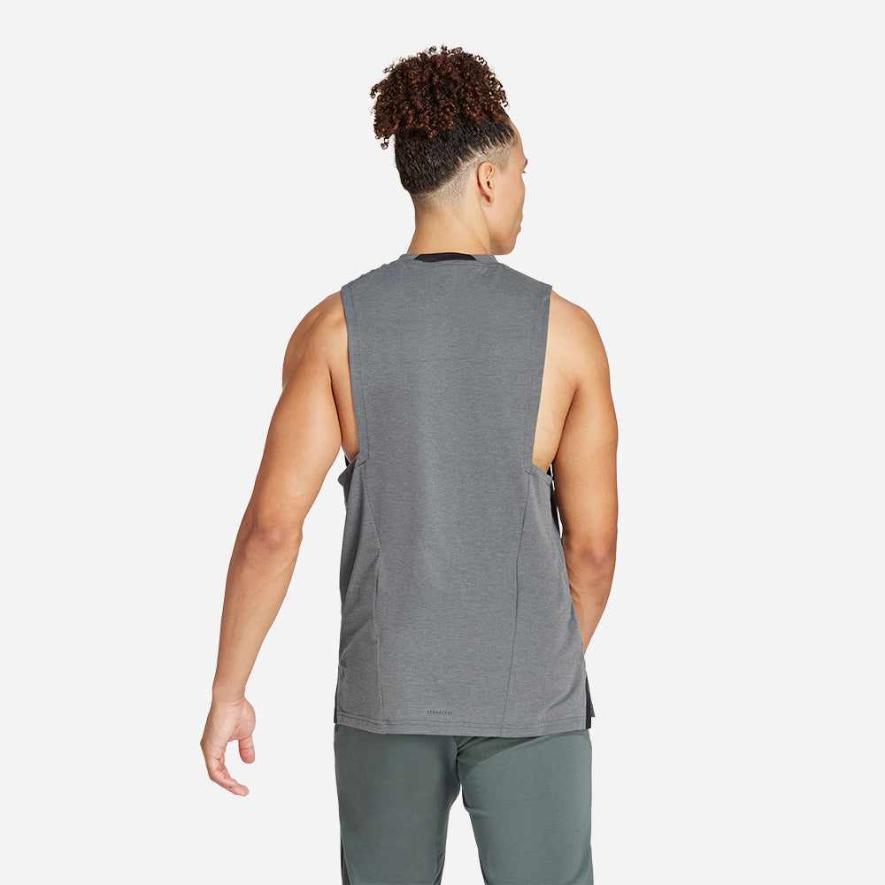 Áo Ba Lỗ Nam Adidas Designed For Training - Xám - Supersports Vietnam