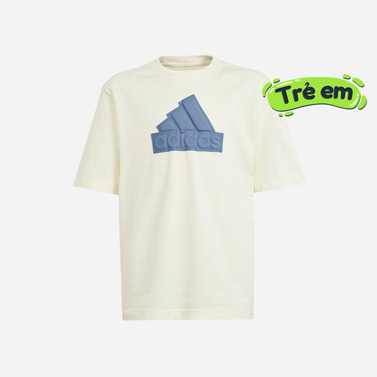 Kids' Adidas Future Icons Logo Piqué T-Shirt - Beige