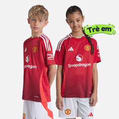 Áo Đá Bóng Trẻ Em Adidas Manchester United Sân Nhà 24/25 - Đỏ