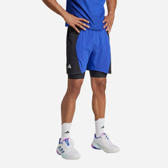 Quần Ngắn Nam Adidas Tennis & Inner Set - Xanh Dương