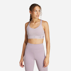 Women's Adidas Fastim L Hs Sport Bra - Purple