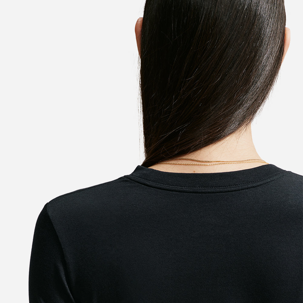 Áo Crop-Top Nữ Nike Sportswear Chill Knit Slim - Đen - Supersports Vietnam