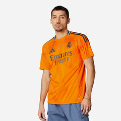 Men's Adidas Real Madrid 24/25 Away Jersey - Orange