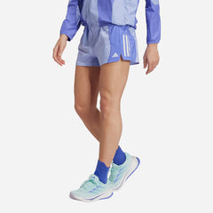 Women's Adidas Own The Run Colorblock Shorts - Blue