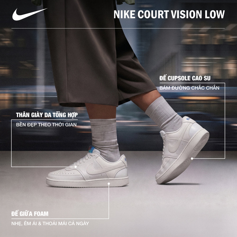 Giày Sneaker Nữ Nike Court Vision Low - Trắng - Supersports Vietnam