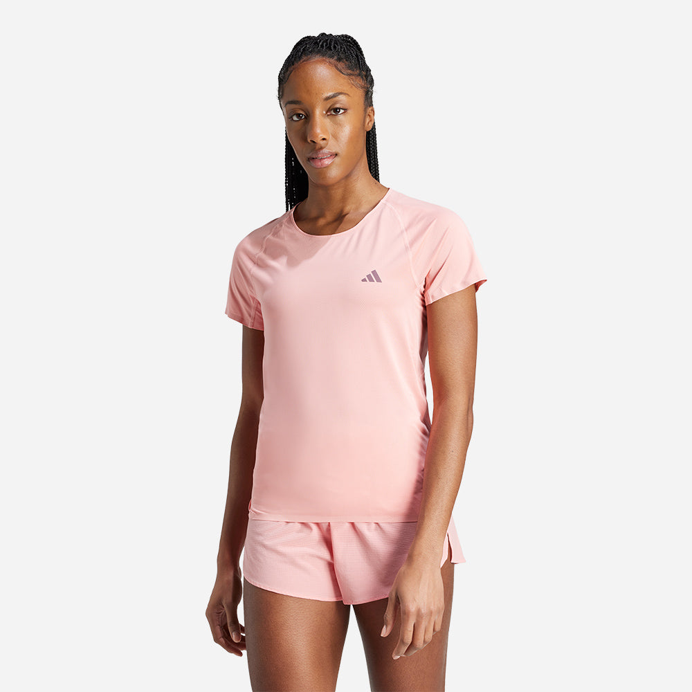 Áo Tay Ngắn Nữ Adidas Adizero - Hồng - Supersports Vietnam