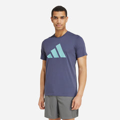 Men's Adidas Train Essentials Logo T-Shirt - Blue