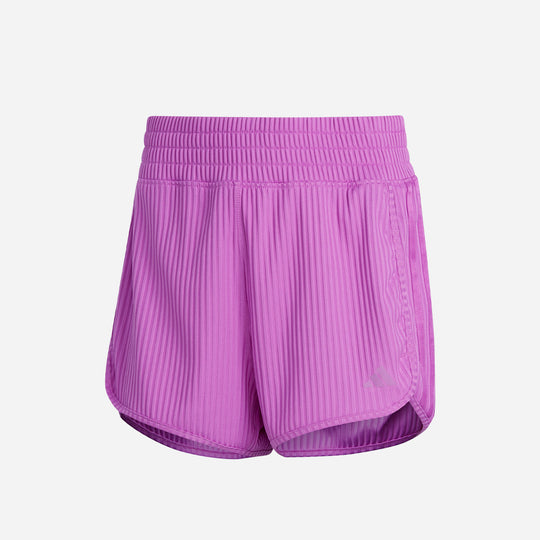 Women's Adidas Pacer Rib Shorts - Purple