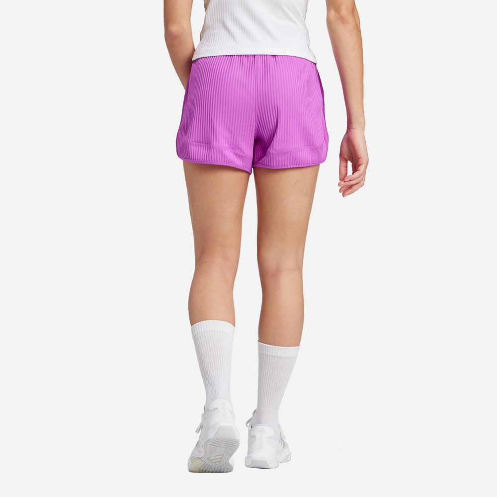 Quần Ngắn Nữ Adidas Pacer Rib - Tím - Supersports Vietnam