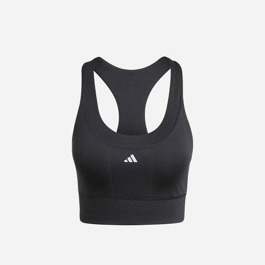 Women's Adidas Run Pocket Bra - Black