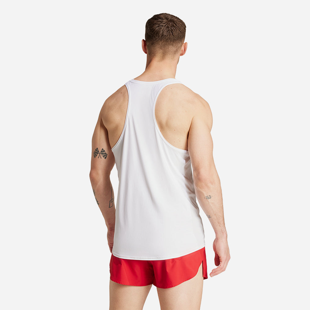 Áo Ba Lỗ Nam Adidas Adizero Essentials - Trắng - Supersports Vietnam