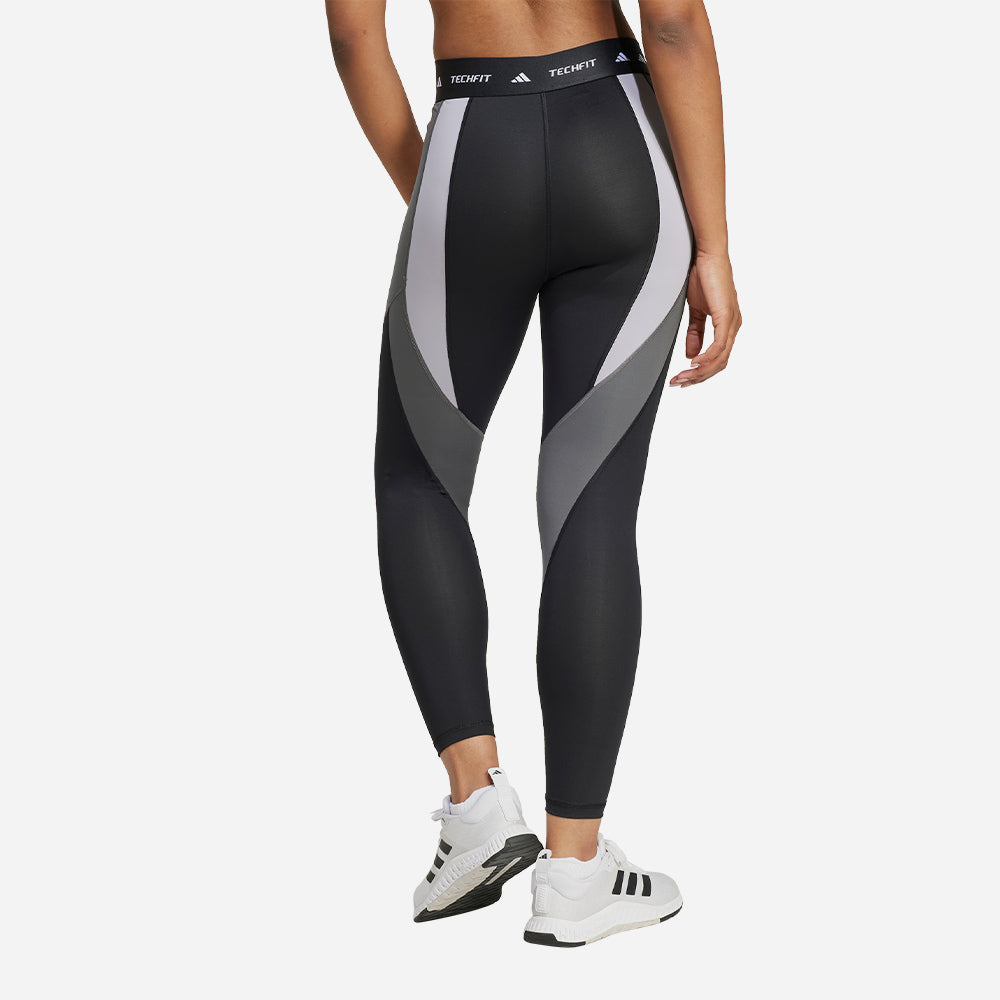 Quần Bó Thể Thao Nữ Adidas Techfit - Đen - Supersports Vietnam