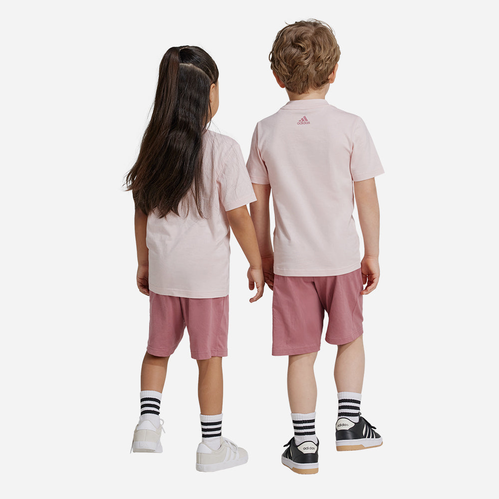 Đồ Bộ Trẻ Em Adidas Essentials Logo - Hồng - Supersports Vietnam