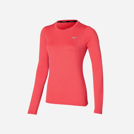 Women's Mizuno Impulse Core Long Sleeve T-Shirt - Pink