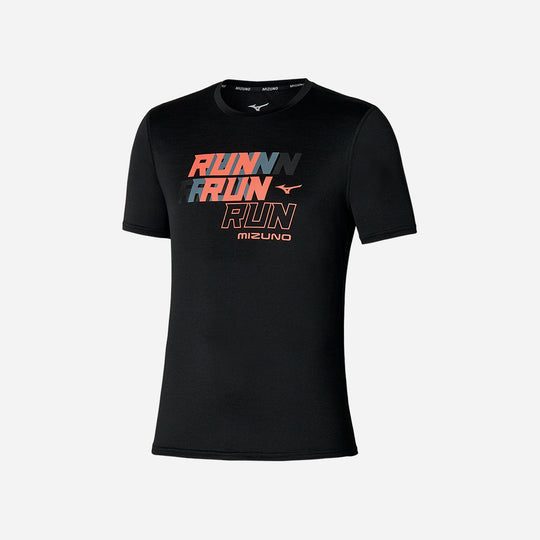 Men's Mizuno Core Run T-Shirt - Black