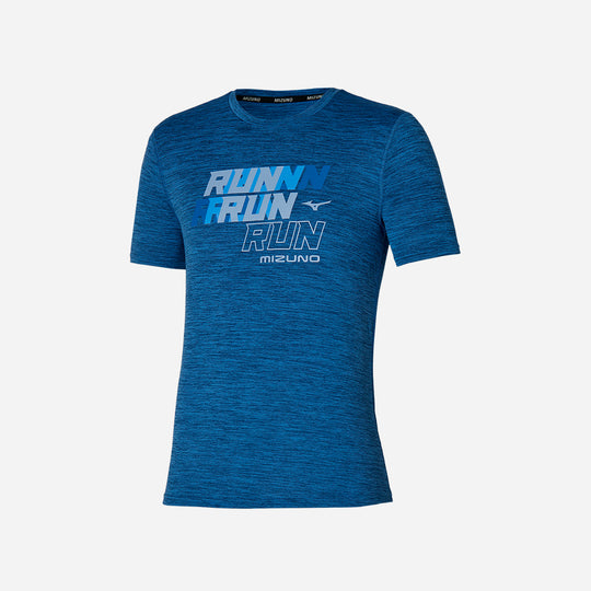 Men's Mizuno Core Run T-Shirt - Blue