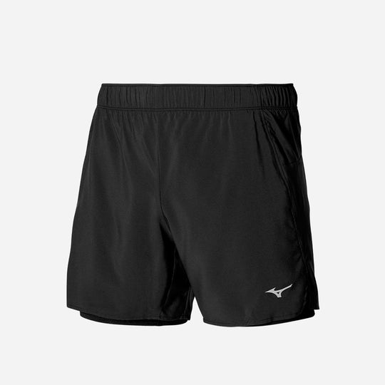 Men's Mizuno Core 5.5 2In1 Shorts - Black