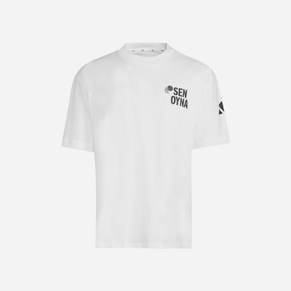 Áo Thun Nam Adidas Essentials Loose Fit 3 Bar Logo - Supersports Vietnam