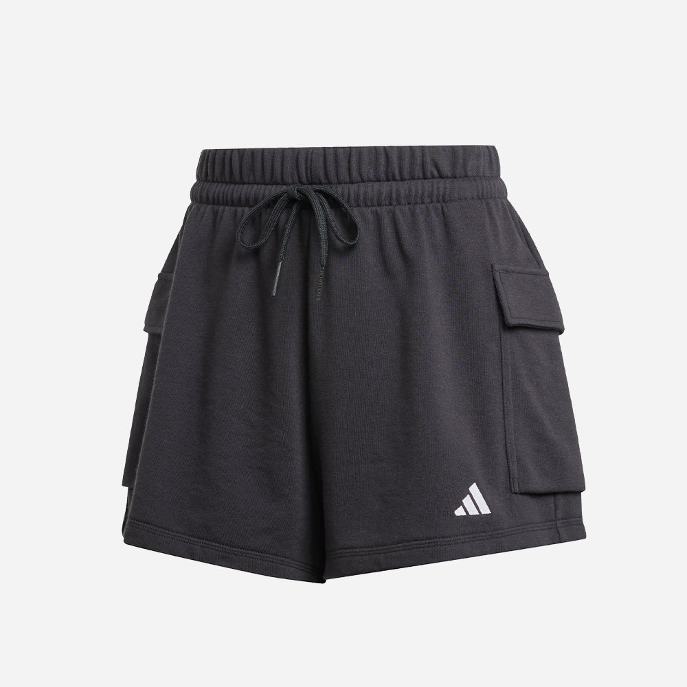 Quần Ngắn Thời Trang Nữ Adidas Essentials Small Logo French Terry Cargo - Supersports Vietnam