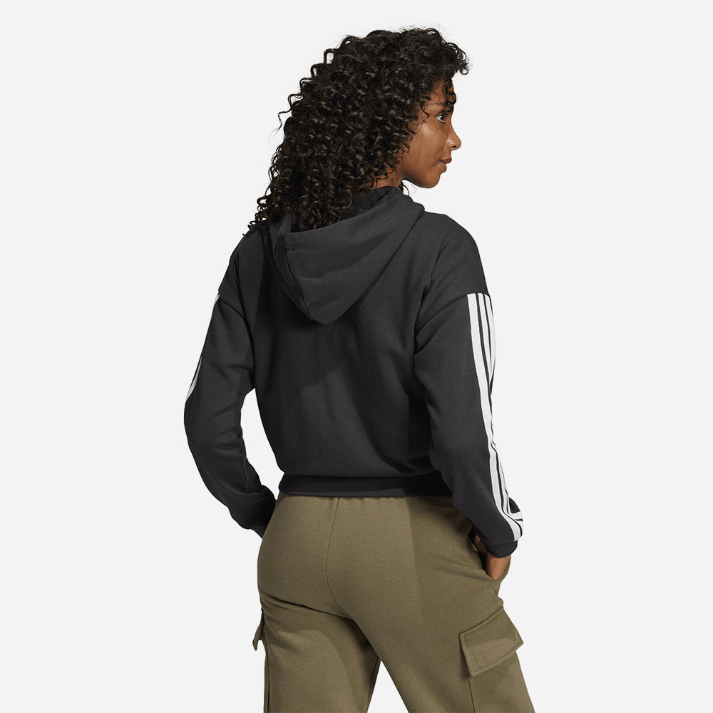 Áo Khoác Nữ Adidas Essentials 3-Stripes French Terry - Đen - Supersports Vietnam