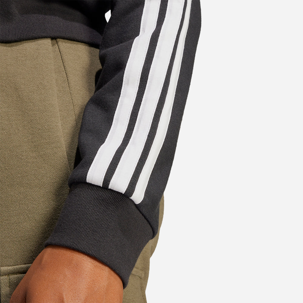 Áo Khoác Nữ Adidas Essentials 3-Stripes French Terry - Đen - Supersports Vietnam