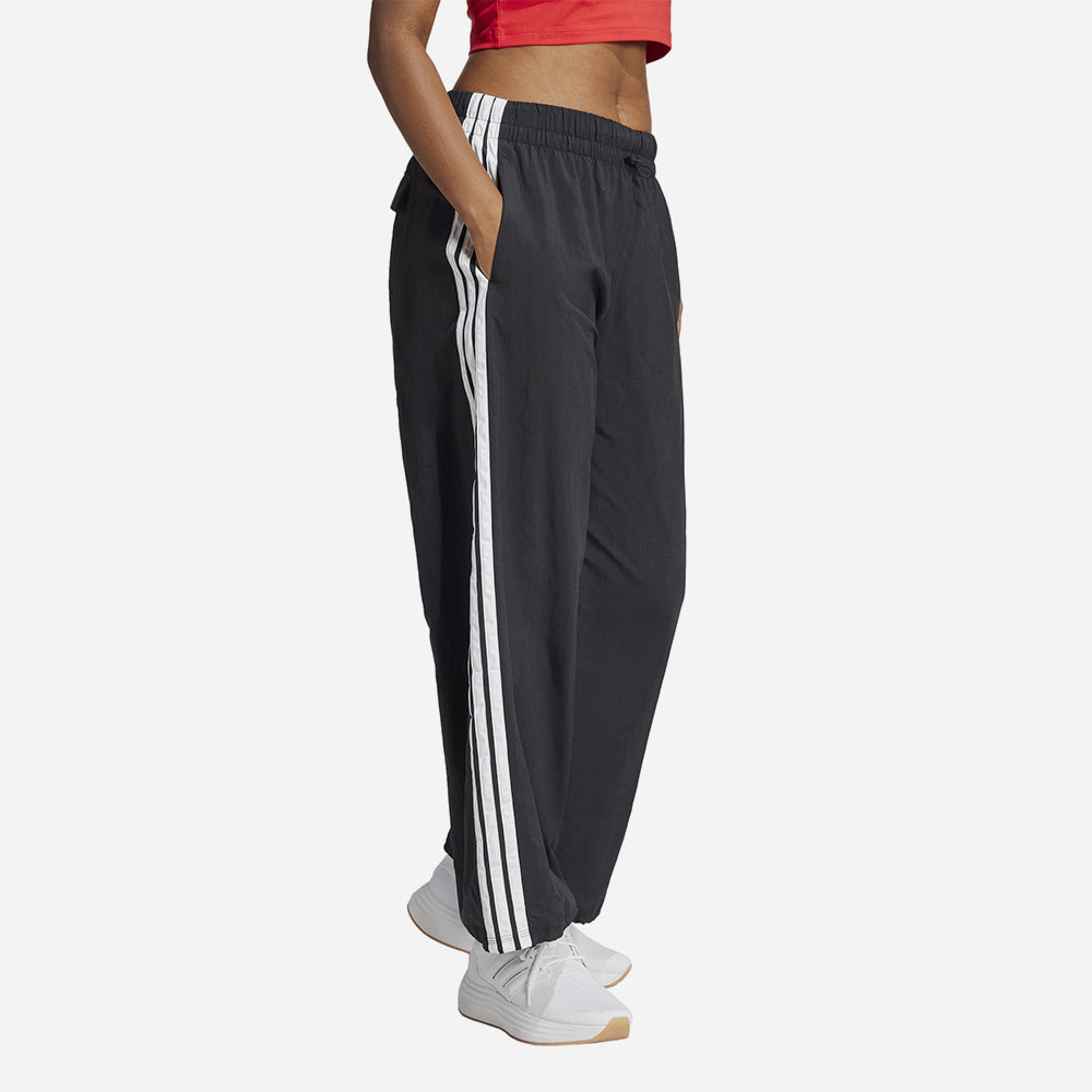 Quần Dài Thể Thao Nữ Adidas Essentials 3-Stripes Woven Parachute - Đen - Supersports Vietnam