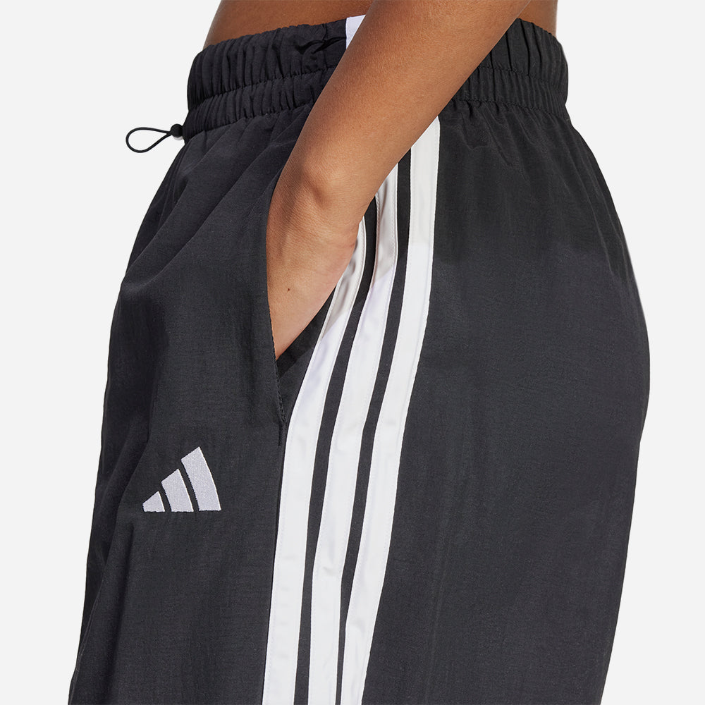 Quần Dài Thể Thao Nữ Adidas Essentials 3-Stripes Woven Parachute - Đen - Supersports Vietnam