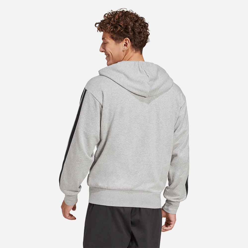 Áo Khoác Nam Adidas Essentials 3-Stripes French Terry - Xám - Supersports Vietnam