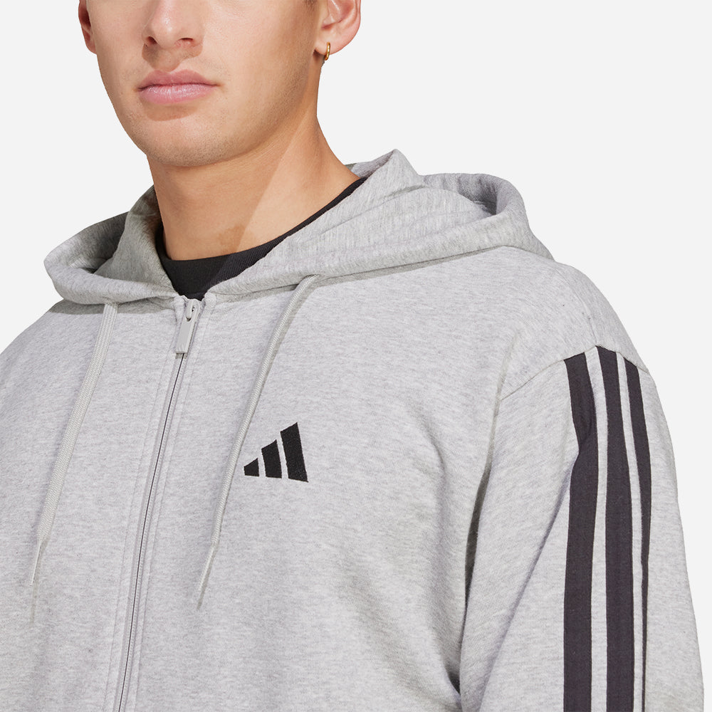 Áo Khoác Nam Adidas Essentials 3-Stripes French Terry - Xám - Supersports Vietnam