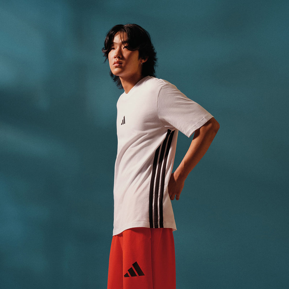 Áo Thun Nam Adidas Essentials 3-Stripes - Trắng - Supersports Vietnam