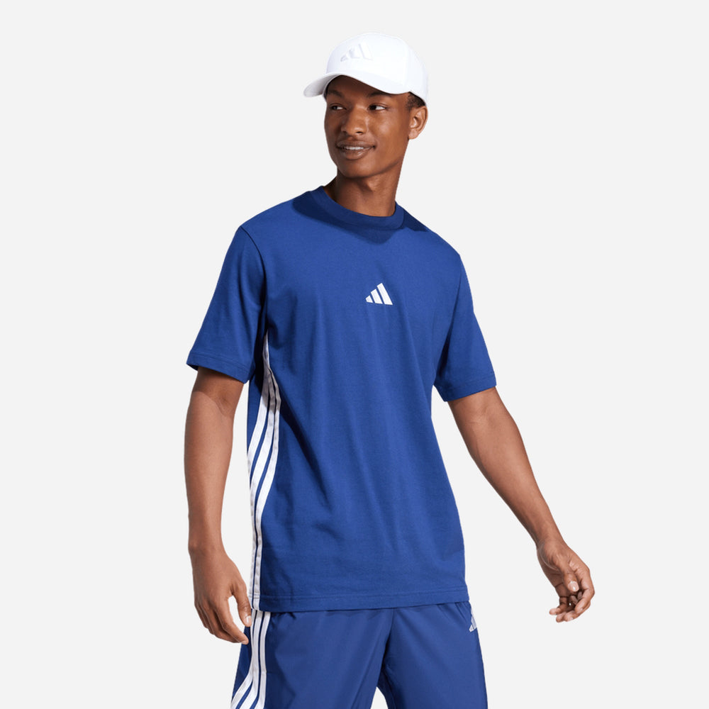 Áo Thun Nam Adidas Essentials 3-Stripes - Xanh Dương - Supersports Vietnam