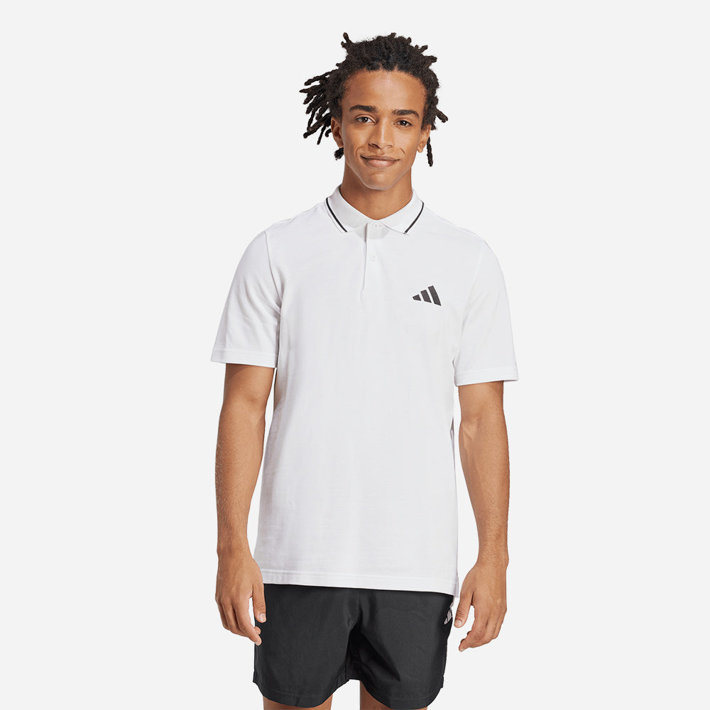 Áo Polo Nam Adidas Essentials Small Logo Piqué - Trắng