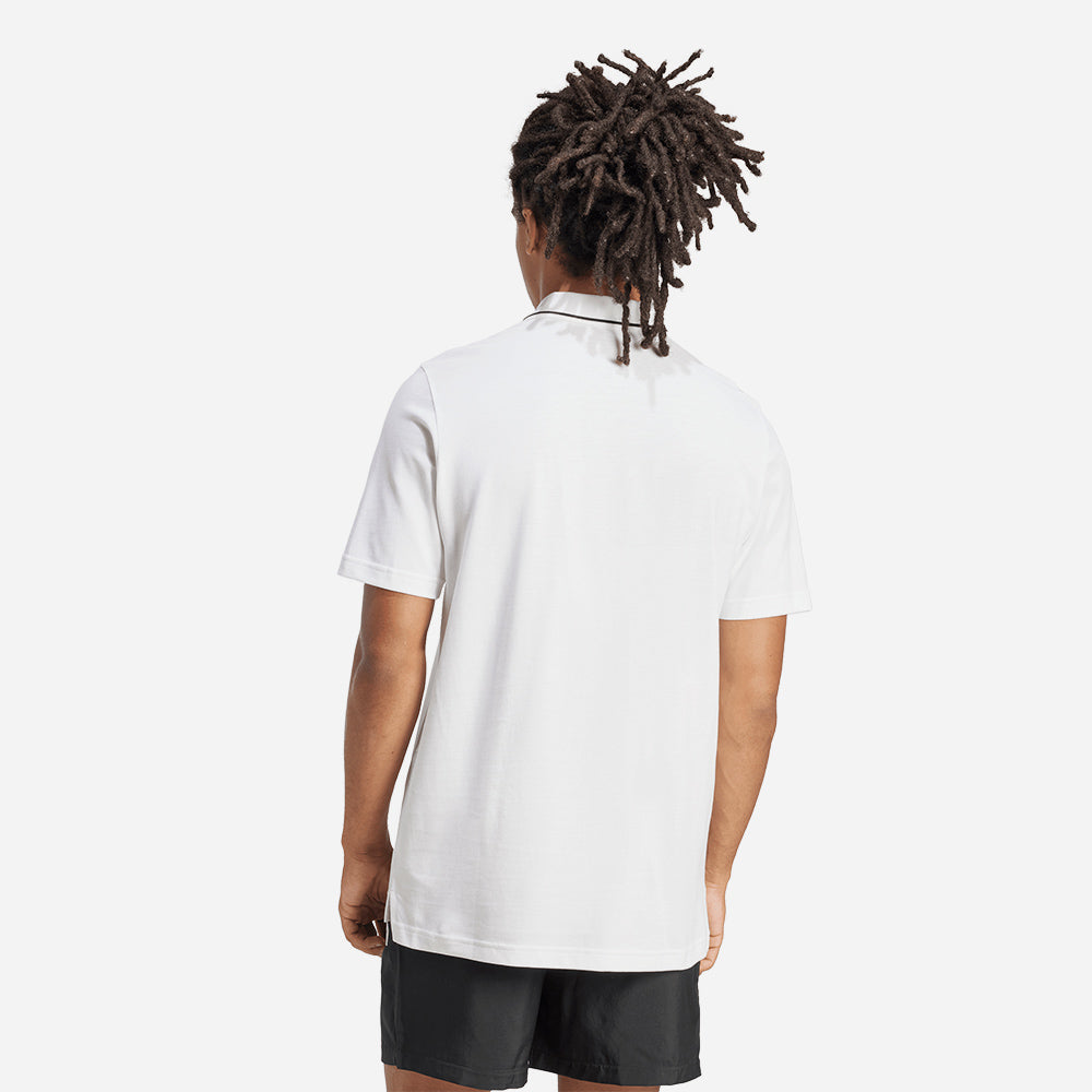 Áo Polo Nam Adidas Essentials Small Logo Piqué - Trắng - Supersports Vietnam